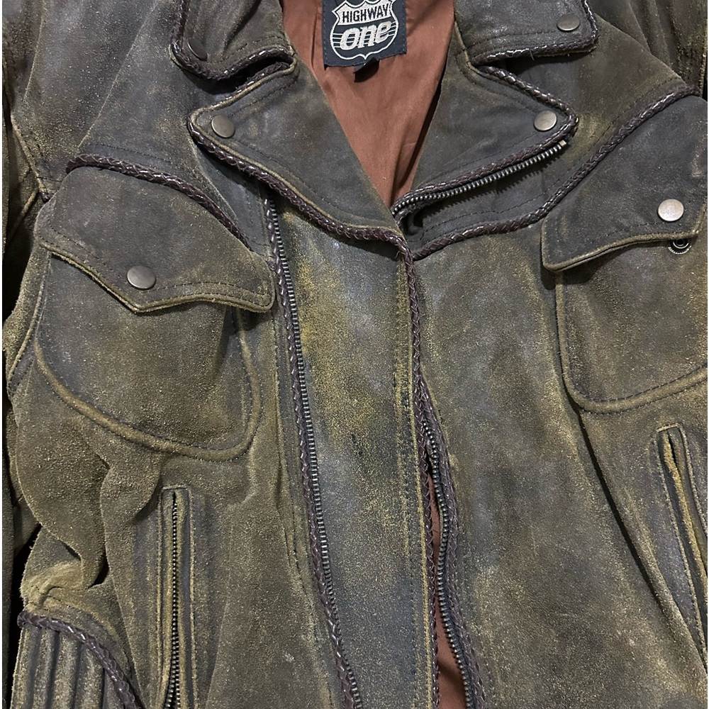 Leather Motorcycle Jacket. - Picture 2 of 8